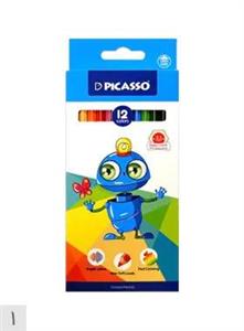 مداد رنگی 12 رنگ پیکاسو طرح ربات مدل GOL-12-C