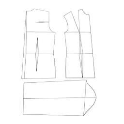 الگو خیاطی بالاتنه و آستین زنانه متد ترک کد 8 سایز 50