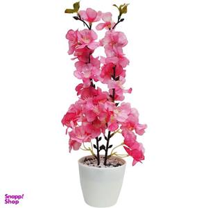 گلدان به همراه گل مصنوعی مدل بهار مجموعه 4 عددی