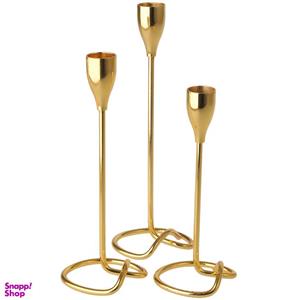 جاشمعی مدل DE-NZ191 طرح مارپیچ ساده مجموعه 3 عددی