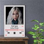 تابلو شاسی مدل موزیک طرح بیلی ایلیش Billie Eilish bad guy کد MP3-2