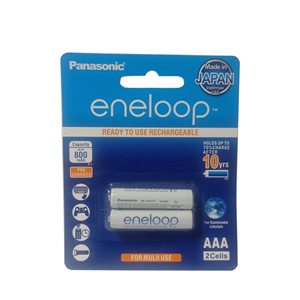 باتری نیم قلمی قابل شارژ پاناسونیک مدل bk-4hcce/4bt/Eneloop pro بسته 2 عددی