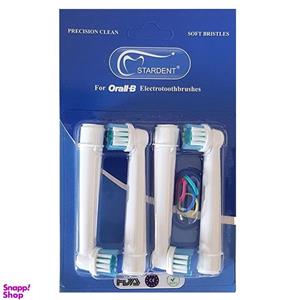 سری یدک مسواک برقی استاردنت مدل Precision Clean بسته 4 عددی Stardent Precision Clean Electric Toothbrush Head Pack of 4