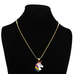 گردنبند دخترانه طرح اسب تک شاخ