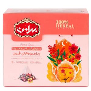 دمنوش ریز میوه های قرمز بهرامن بسته 12 عددی