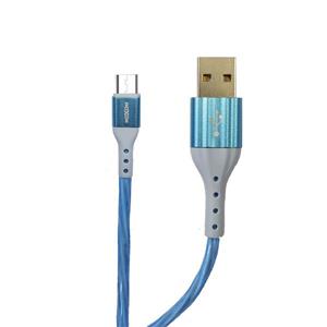 کابل تبدیل USB به microUSB موکسوم مدل MX-CB68 LED طول 1 متر 