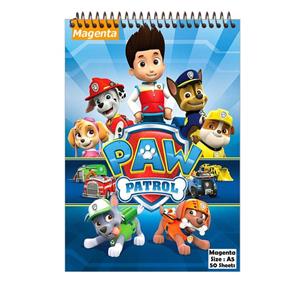 دفتر نقاشی 50 برگ مجنتا طرح سگهای نگهبان کد 0020