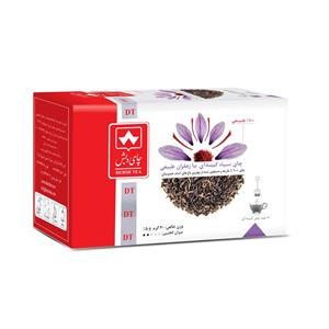 چای سیاه کیسه ای زعفرانی چای دبش بسته 20 عددی