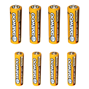 باتری قلمی و نیم قلمی دوو مدل Super Heavy Duty مجموعه 8 عددی