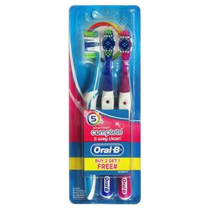 مسواک اورال-بی سری Advantage Complete مدل 5Way Clean با برس نرم بسته 3 عددی -