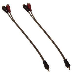 کابل تبدیل 1 به 2 RCA ولگا کد 590 طول 0.35 متر بسته دو عددی