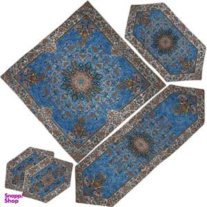 ست 5 تکه رومیزی ترمه مدل قاجار کد LGVRD5-5