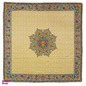 رومیزی ترمه ابریشم عدل کشمیر مدل گل فرنگ k1