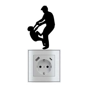 استیکر کلید و پریز طرح دخترک ویولن زن  کد ST01 بسته 2 عددی
