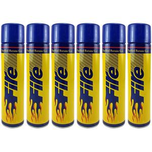گاز فندک فایر کد 5652 حجم 300 میلی لیتر بسته 6 عددی