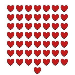 ابزار تزیینی کادو طرح قلب مدل Love بسته 50 عددی