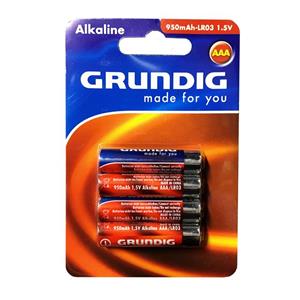 باتری نیم قلمی گروندیگ مدل Alkaline بسته 4 عددی 