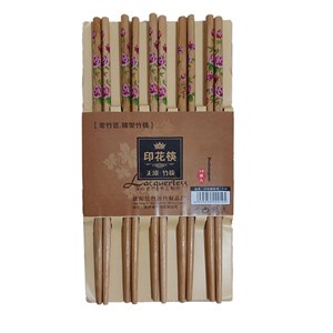 چاپستیک  چوب غذا خوری طرح گل بسته 10 عددی -