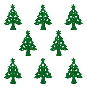 الگو نمد طرح درخت کریسمس مدل ONCHT20 بسته 8 عددی 