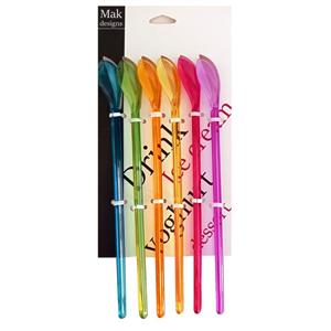 قاشق شربت خوری مد رنگینک مجموعه 6 عددی