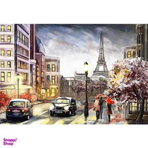 تابلو شاسی طرح نقاشی خیابان پاریس و برج ایفل مدل T1004
