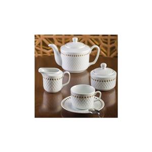 سرویس غذاخوری 102 پارچه چینی زرین ایران سری رادیانس مدل Goldenray درجه عالی Zarin Iran Radianc Goldenray 102 Pieces Porcelain Dinnerware Set Top Grade