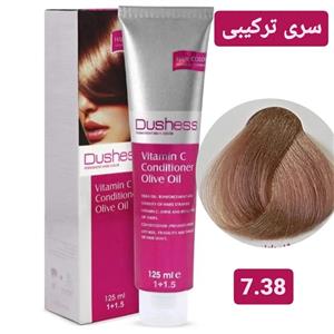 رنگ مو دوشس سری ترکیبی شماره 7.38 حجم 125 میلی لیتر رنگ بیسکویتی