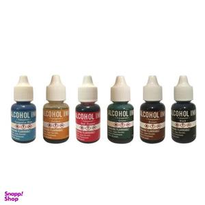 جوهر رنگ رزین اپوکسی مدل Transparent کد BGRGBB06  حجم 15 میلی لیتر بسته 6 عددی