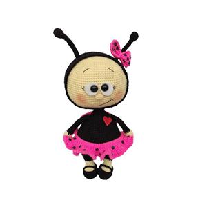 عروسک بافتنی مدل دختر کفشدوزک