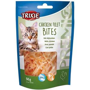 تشویقی گربه تریکسی مدل Chicken Filet Bites کد 42701 وزن 50 گرم 