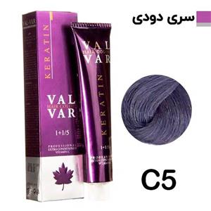 رنگ مو وال وار سری دودی شماره C5 حجم 120 میلی لیتر رنگ بلوند دودی تیره