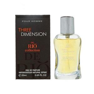 عطر جیبی مردانه ریو کالکشن مدل Three Dimension Pure Homme حجم 20 میلی لیتر 