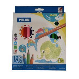 مداد رنگی 12 رنگ میلان مدل maxi