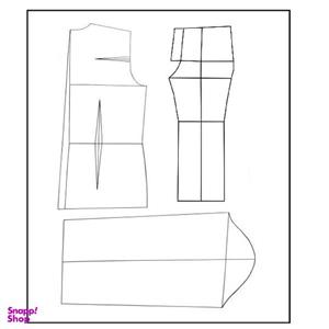 الگو خیاطی بالاتنه آستین شلوار و دامن زنانه متد مولر کد 7 سایز 48 مجموعه 4