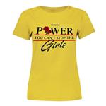 تی شرت زنانه مدل Power Girls رنگ زرد