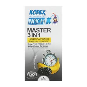 کاندوم 12 عددی تاخیری خاردار ناچ کدکس مدل Master 3 IN 1
