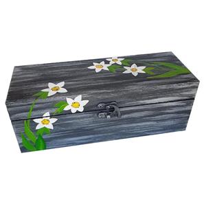 جعبه چوبی مدل سنتی طرح گل کد WB13