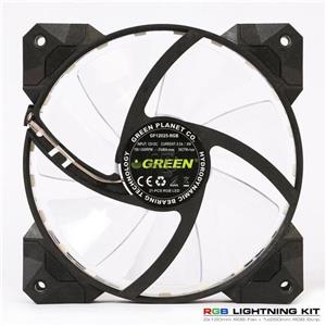 کیت نورپردازی RGB گرین Case Fan+RGB Kit: Green Lightning 1200PM 120mm