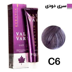 رنگ مو وال وار سری دودی شماره C6 حجم 120 میلی لیتر رنگ بلوند دودی متوسط