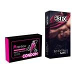 کاندوم سیکس مدل Max Safety بسته 12 عددی به همراه کاندوم کاندوم مدل Rainbow بسته 12 عددی
