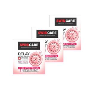 کاندوم سوئیس کر مدل  DELAY MUTUAL CLIMAX مجموعه 3 عددی
