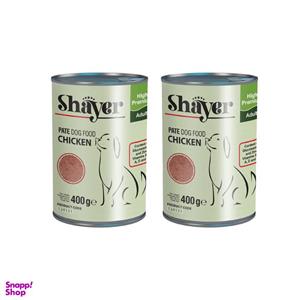 کنسرو غذای سگ شایر مدل Chicken وزن 400 گرم مجموعه 2 عددی