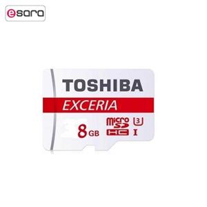 کارت حافظه microSDHC توشیبا مدل EXCERIA M301-EA کلاس 10 استاندارد UHS-I U1 سرعت 90MBps همراه با آداپتور SD ظرفیت 8 گیگابایت Toshiba EXCERIA M301-EA UHS-I U1 Class 10 90 MBps microSDHC With Adapter - 8GB