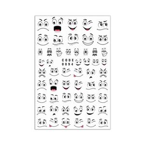 برچسب لنز ناخن مدل اموجی کد 94