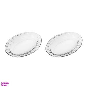 دیس بلور کاوه طرح مروارید مدل PL0120GCL بسته 2 عددی