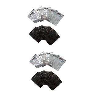 پاکت زیپ دار مدل یکطرف متالایز 6/8 بسته 20 عددی