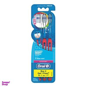 مسواک اورال-بی سری ULTRATHIN مدل PRO DEEP CLEAN با برس خیلی نرم بسته 3 عددی -