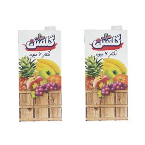 نکتار 6 میوه گلشن - 1 لیتر بسته 2 عددی