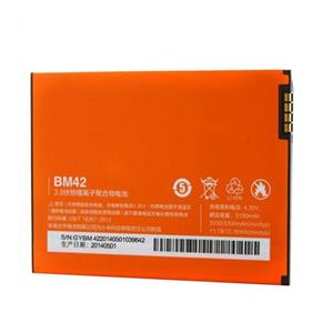 باتری موبایل مدل BM42 ظرفیت 3100 میلی آمپر ساعت مناسب برای گوشی موبایل شیائومی Redmi Note 4G