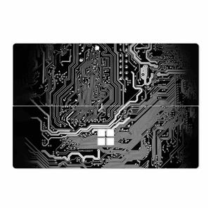 برچسب پوششی ماهوت مدل Black Printed Circuit Board مناسب برای تبلت مایکروسافت Surface Pro 4 2015 MAHOOT Black Printed Circuit Board Cover Sticker for Microsoft Surface Pro 4 2015